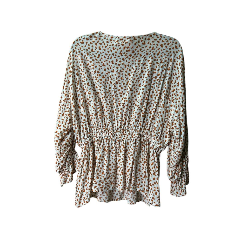 Savannah Jane Peplum Embroidered Print Blouse Sz … - image 3